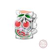 Design 925 Silver Heart Claw Print Bee Conch Text Shining Zircon Fixed 3mm Charms Beads DIY Jewelry Making