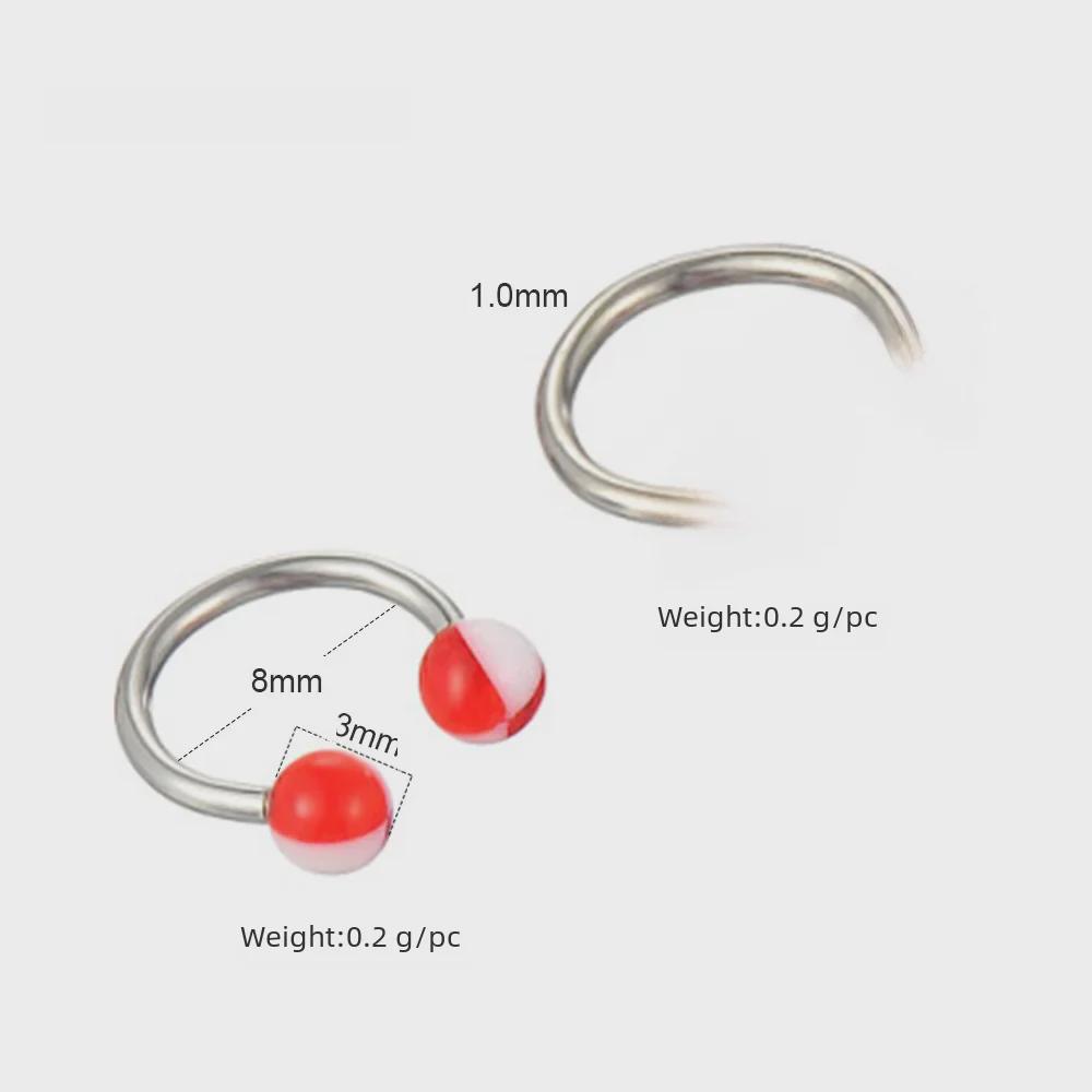 Acrylic Body Piercing Jewelry Set: Tongue, Navel & Nose Piercings