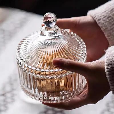 Glass Canister with Lid Airtight Candy Jar Sugar Bowl for Kitchen Counter Dining Table Pantry Storage Decorative Snack Dispenser