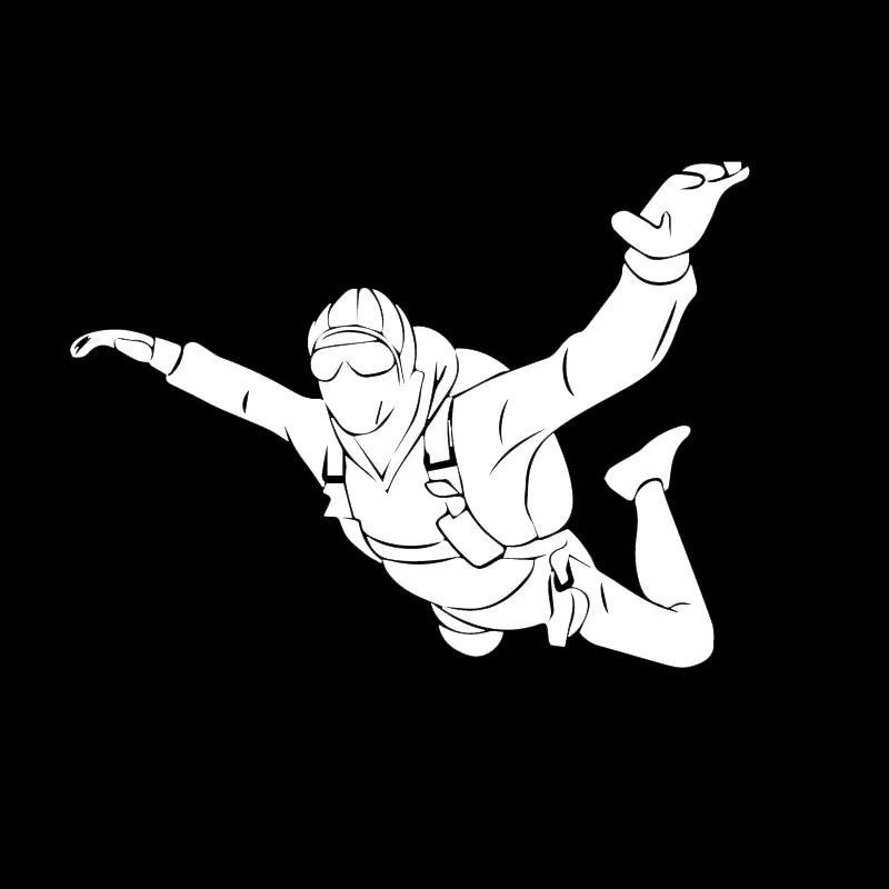 Car sticker skydiving parachute creative sticker PVC waterproof sunscreen 20CM