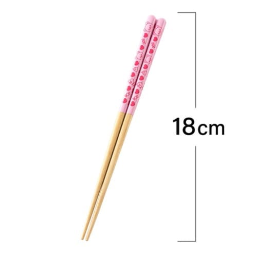 Asahi Koyo Rilakkuma Chopsticks, 18cm, Pink, Dishwasher Safe, AHC16-3, 1 Pair