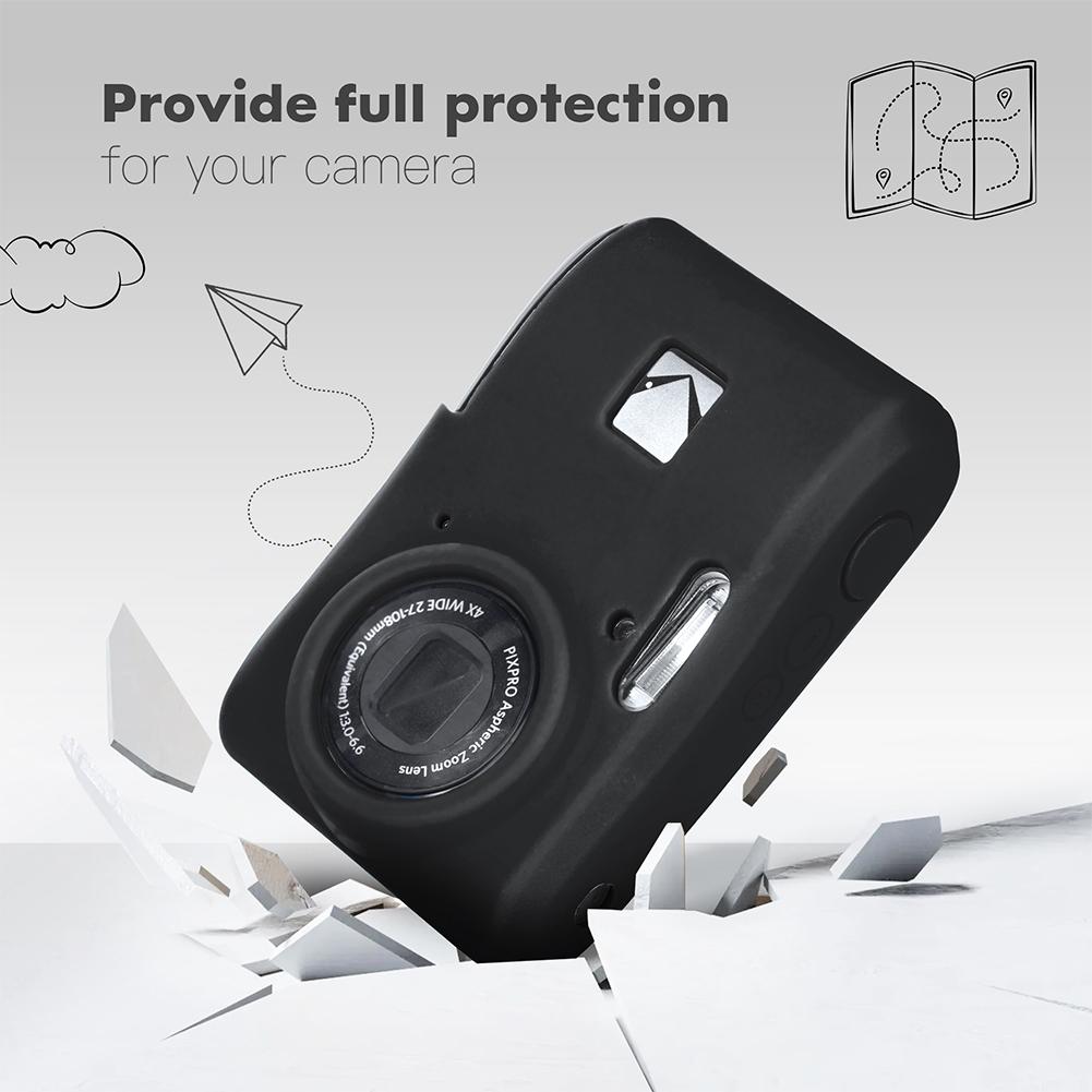 Husa pentru Aparatul Foto Digital KODAK PIXPRO FZ45 cu Șnur Mânecă Ușoară pentru Cameră Culoare Solidă Carcasă de Protecție pentru Călătorii în Aer Liber