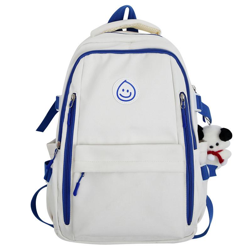 Schoolbag Casual Student Backpack 1011 New Large Capacity Wide Shoulder Strap Lightweight Backpack Korean Version Simple Backpack