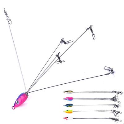 18cm/9g Metall Angelköder Lebhaft Gute Zähigkeit 5 Arme Köder mit Wirbeln Angelzubehör