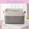 Cotton Linen Eva Thick Collapsible Storage Basket With Handles For Bedroom And Living Room Organization