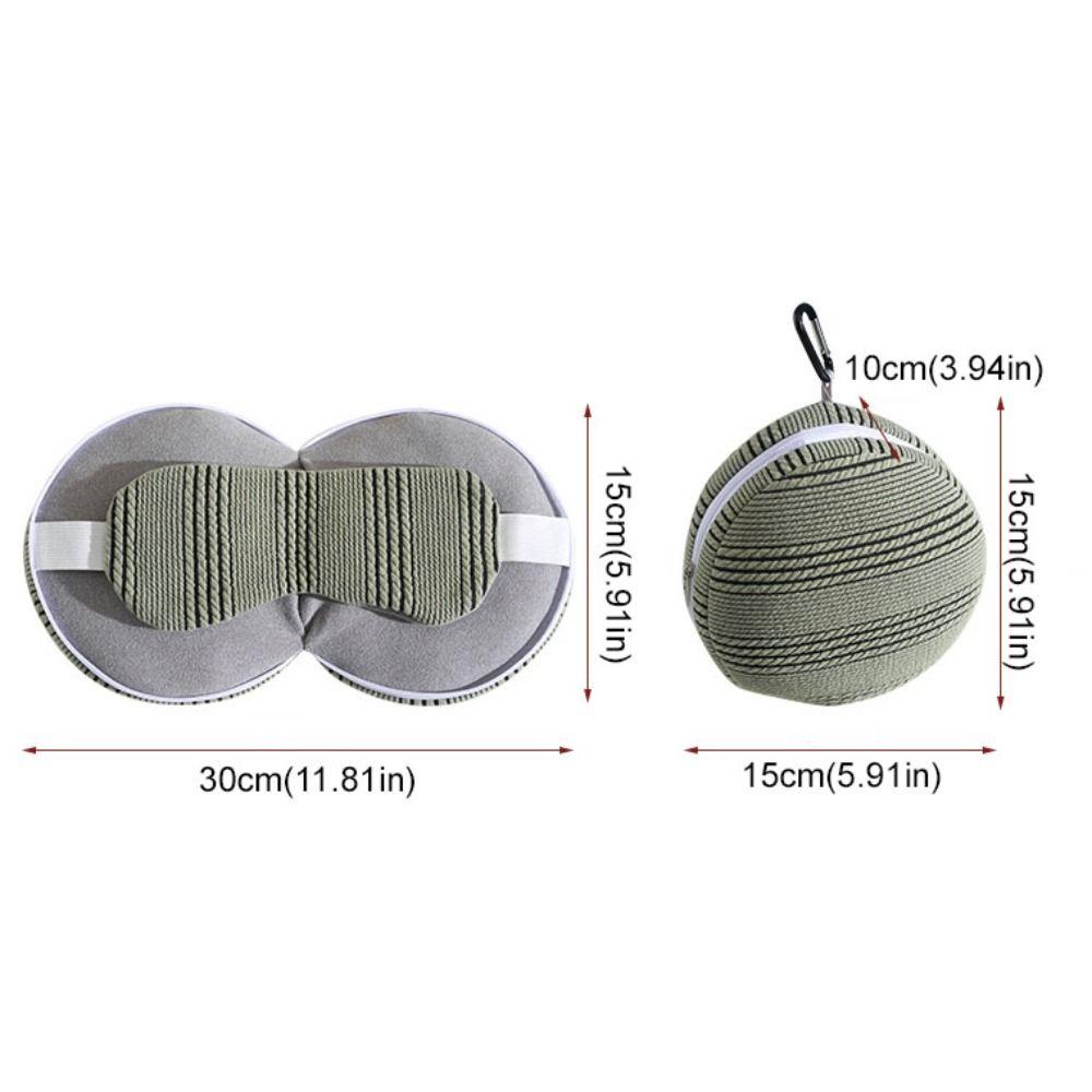 Multifunktionale 2-in-1 Nackenkissen Lichtblockierendes Faltbares Reisekissen mit Augenmaske U-förmiges Nickerchenkissen Flugzeug