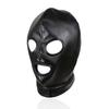 Slave Bdsm Bondage Head Mask PU Leather Hood SM Role Playing Game Erotic Party Mask Fetish Open Mouth and Eye Gimp Adult Sex Toy