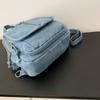 Vintage Solid Color Denim Backpack Large Capacity Multifunctional Chest Bag