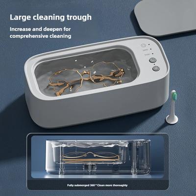 Ultraschallreiniger 45000Hz USB Wiederaufladbar Tragbar Hochfrequenz-Vibration Brillen Schmuck Reinigungsmaschinen Haushalt