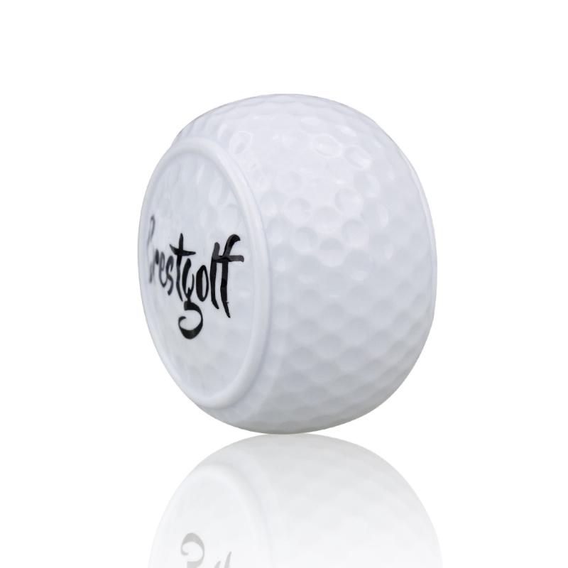 2pcs Flat Golf Training Balls Two Layer Driving Range Balls Golf Practice Balls for Swing Putter Driving Range Backyard