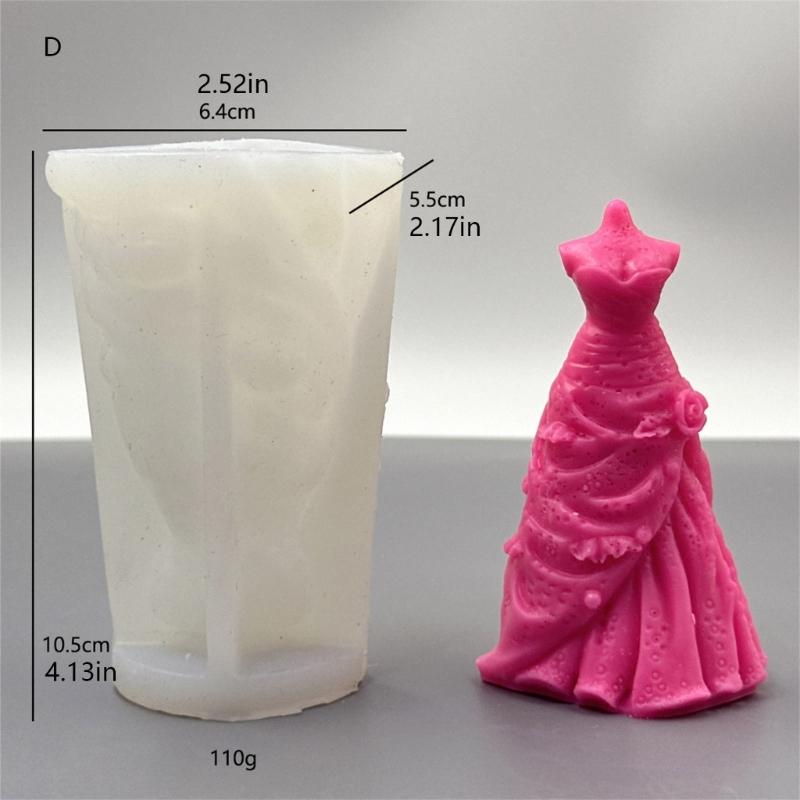 Silicone Molds Wedding Dress Candle Molds Epoxy Resin Molds Castings Molds Plasters Molds for Home Decoration