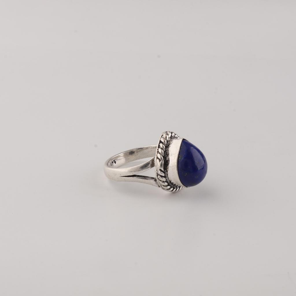 Natural Lapis Lazuli Gemstone 925 Sterling Silver Handcrafted Designer Women For Wedding RR-85-25