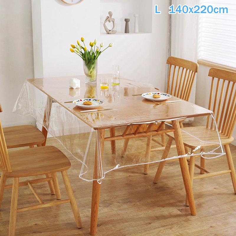 Rectangular Tablecloth Transparent Table Cloth Table Protector Heat Resistant Waterproof Oil Resistant Anti-Scratch Tablecloth