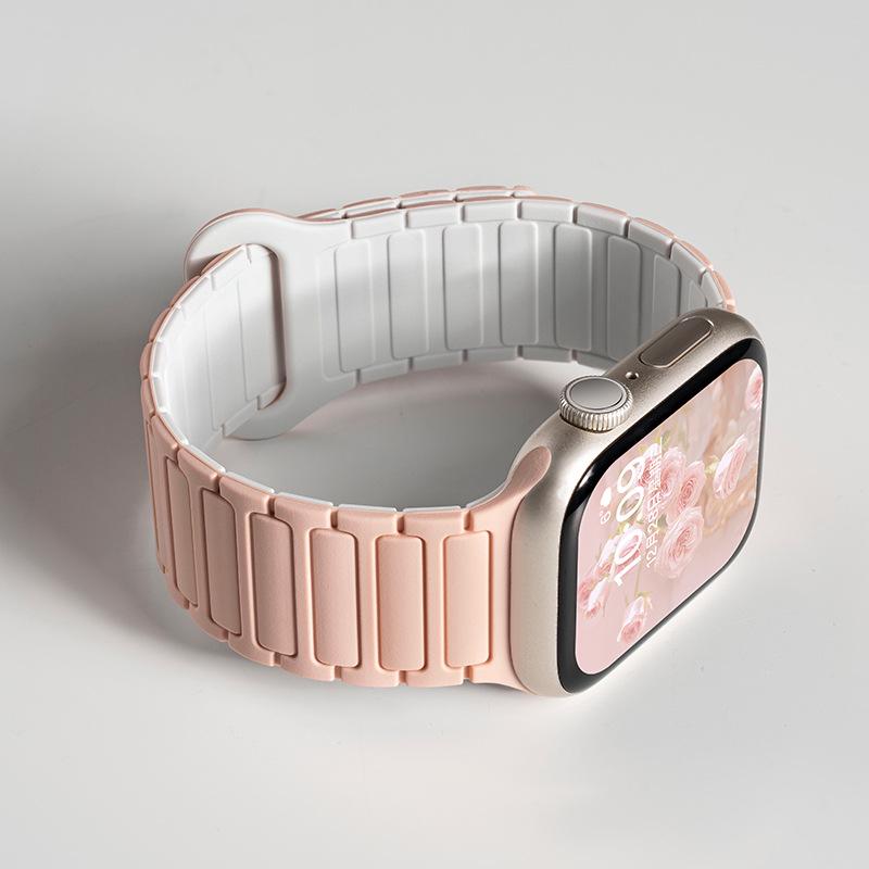 Jingyi Silicone Strap for Apple Watch S7/S8/S9/S11 and iWatch10 with Magnetic Closure