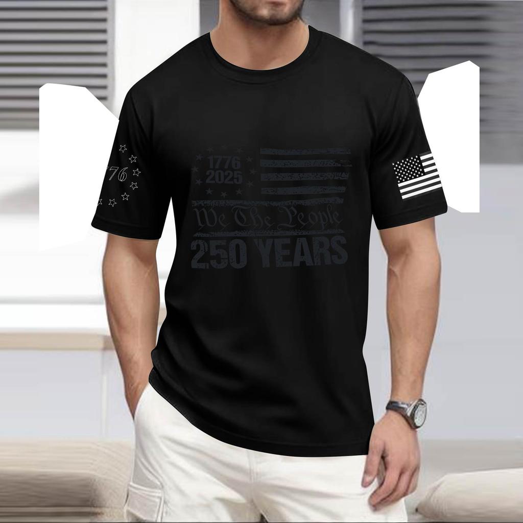 Men's Casual Round Neck Lightweight Short-Sleeve Top