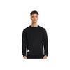 Futter Sport Trend Serie Einfarbig Kleines Logo Pullover Langarm Rundhalsausschnitt Sweatshirt Herren Oberteile Schwarz AWDT073-4