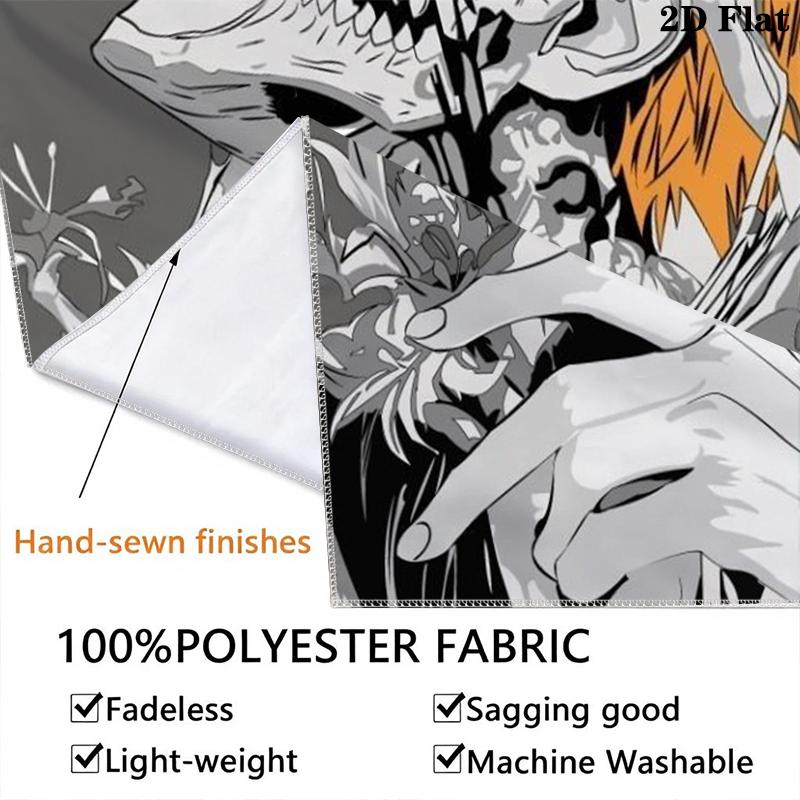 Bleach Wall Tapestry Aesthetic Wall Hanging Printed Fabric Blanket Decorative Tapestries for Bedroom Living Room Home Decor