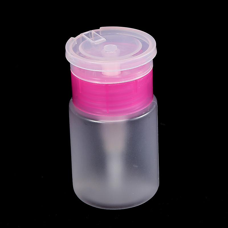 60ML Nail Polish Remover Pump Empty Dispenser Bottle For Cleanser Toner Nail Polish Remover Pump Lip And Eye Makeup Remover Bottle розовый