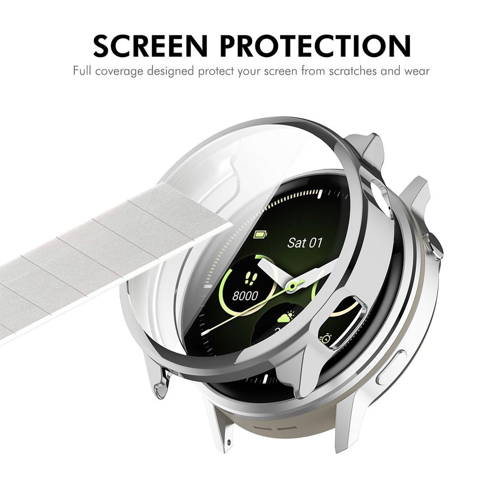 For Garmin Venu 4 41mm TPU Watch Case ENKAY HAT PRINCE Electroplating Watch Cover with Screen Protector