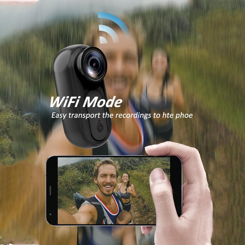 Wearable Camera 1080P Video Recording Camera IPX7 Water Proof WiFi Sports Recorder for Outdoor Cycling Hiking Travel Work