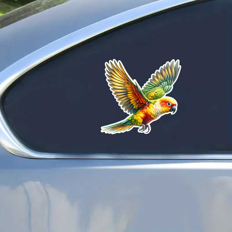 Art Tropical Bird Car Stickers Waterproof Vinyl Decals Auto Body Window Bumper Decor Motorcycle Helmet Stickers TM315