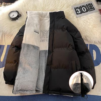 Neuer doppelseitiger Mantel mit dickem Fleece und Baumwollpolsterung für Paare, zweiseitiger Mantel für Männer und Frauen, koreanischer Mantel