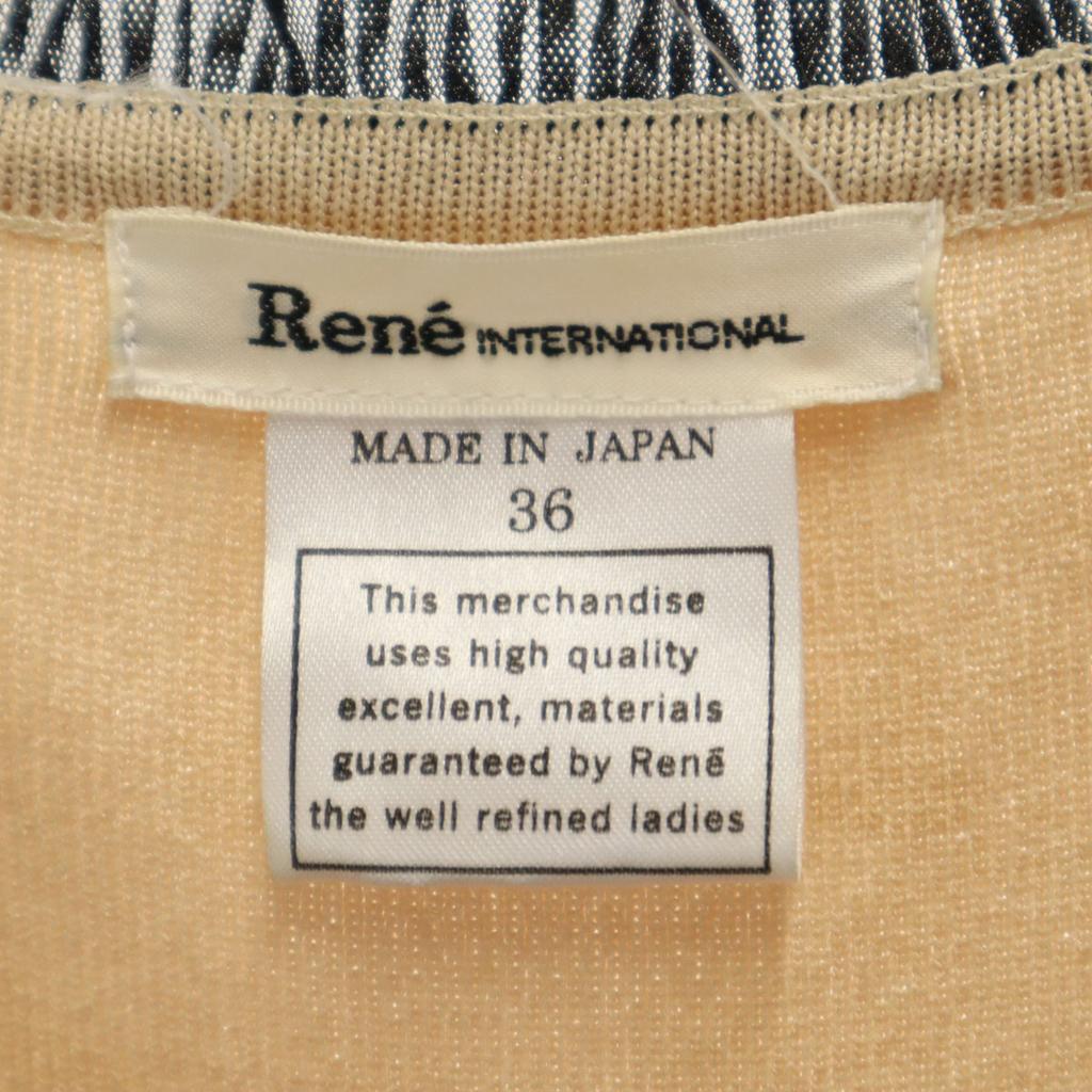 Rene No Sleeve Knit One Piece 36 Beige Women Used