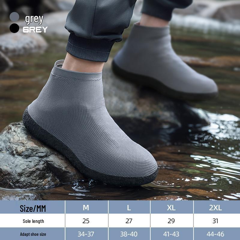Unisex Waterproof Non-Slip Shoe Covers - Durable and Portable Silicone Rain Boots for Rainy Days, Available for Adults and Children
