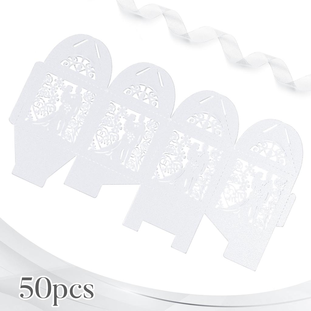 Cutii de bomboane de nuntă Cutii de bomboane pentru favoruri de nuntă Petreceri de nuntă Favors Decorațiuni Decupate cu laser Dantelă luxoasă decupată Pentru favoruri de petrecere