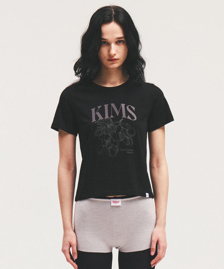 Kimseupeulesikoteunmakes (Unisex) Berry Sketch Tee Black