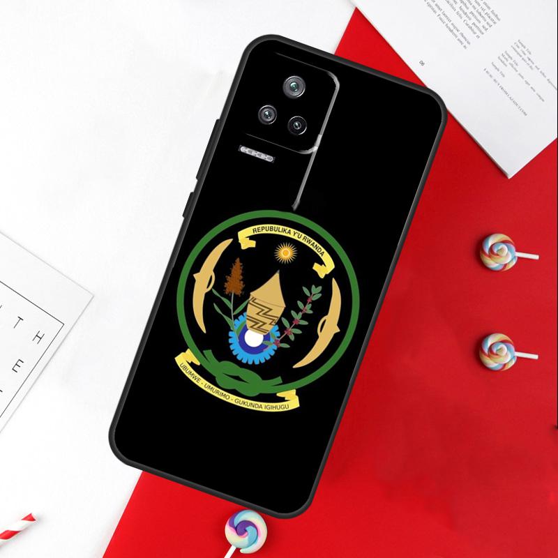Rwanda Flag Coat Of Arms Cover For Xiaomi 14T 11T 12T 13T Pro 13 14 15 Ultra POCO X7 Pro X3 X5 X6 F5 F6 M6 Pro Case