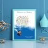 Cartoon Fingerprint Tree Painting DIY Guestbook Signature Book for Wedding Birthday Party Decor