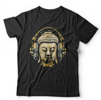 Buddha Headphones Tshirt Unisex and Kids - Funny, Peace, Yoga, Love, Music