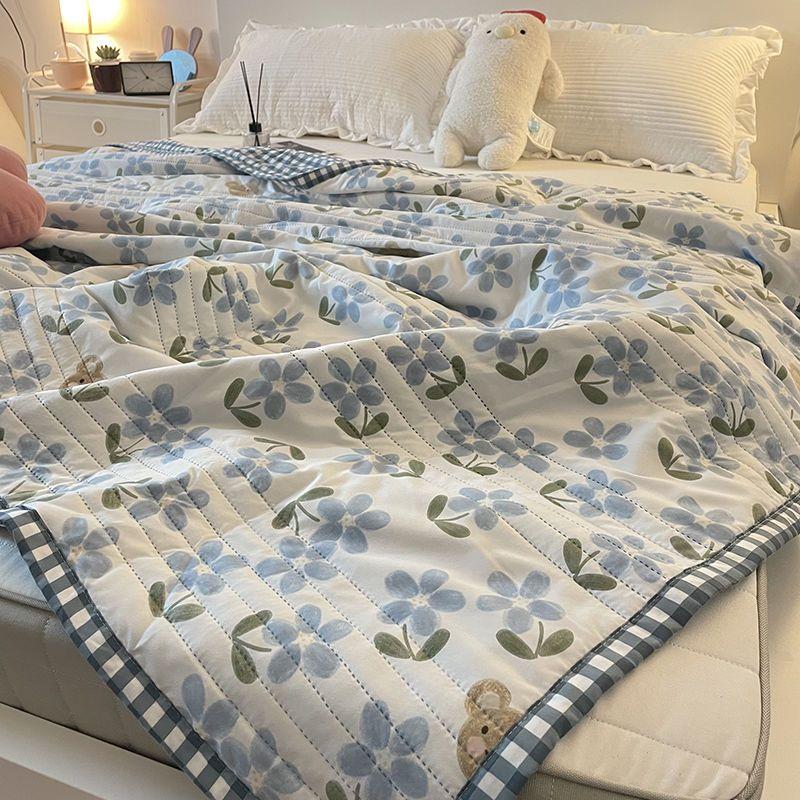 Cuvertură de pat cu spălare mecanică Cuvertură subțire Cuvertură de vară Cuvertură de pat dublă cu un singur pat Pătură de pat cu aer condiționat