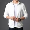 Moda Uomo Giacca Larga Casual Tinta Unita Primavera Autunno Coreano Abbigliamento Maschile Versatile Traspirante Manica Lunga Zip Cardigan Cappotto