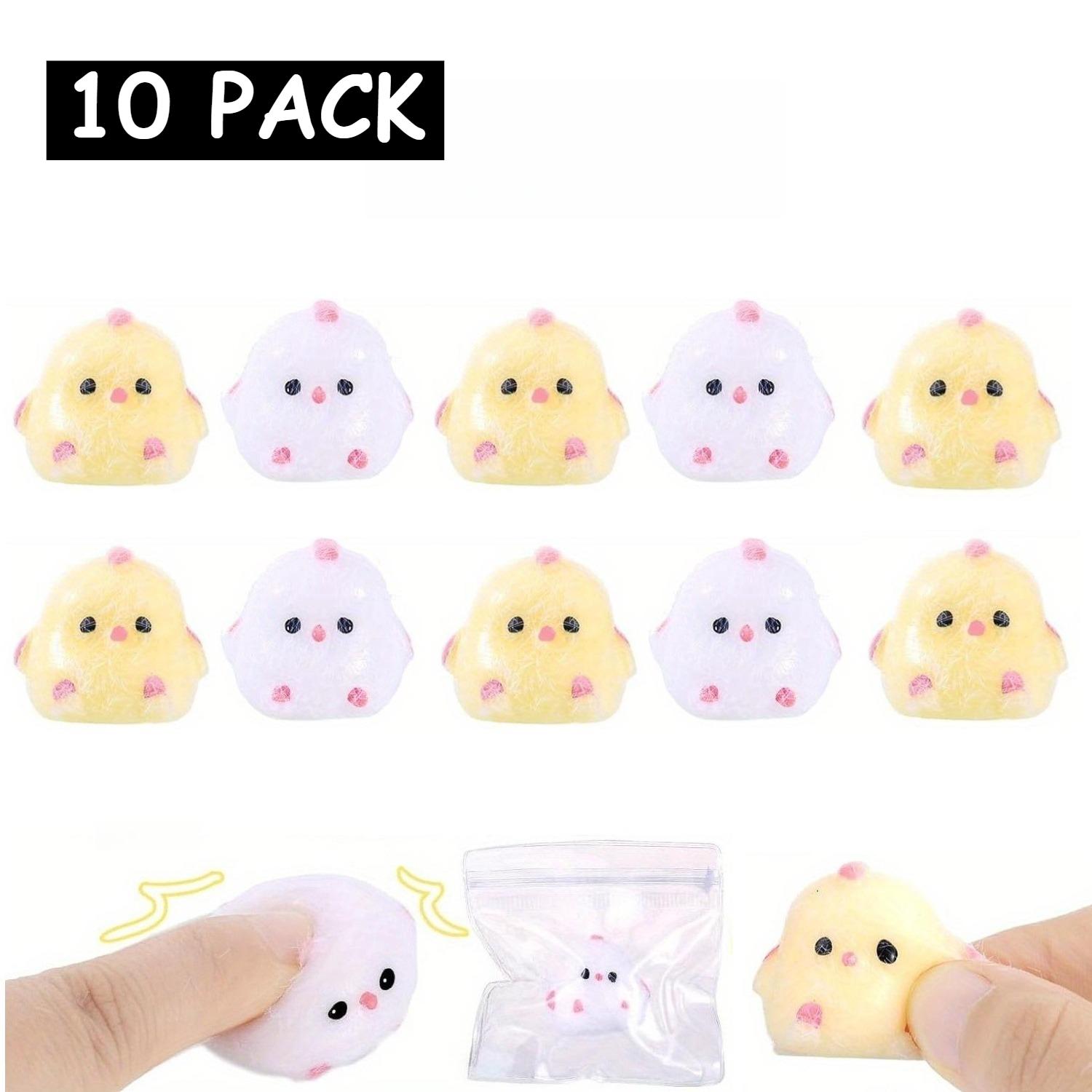 4/10/20 Stuks Mini Taba Squishies Kuiken Sensorisch Fidget Speelgoed Zacht Klein Schattig Willekeurige Kleur Feestbedankje voor Kinderen