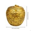 Copper Alloy Tea Tin Canister with Lid Decorative Storage Container Embossed