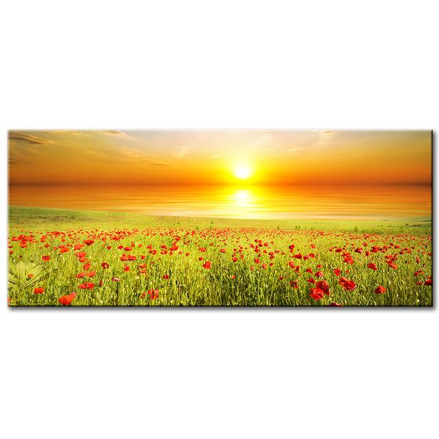 Beach Sunset Wall Art Posters Large Landscape Canvas Painting Print Nordic Forest Trees Wall Decoration Picture For Home Decor