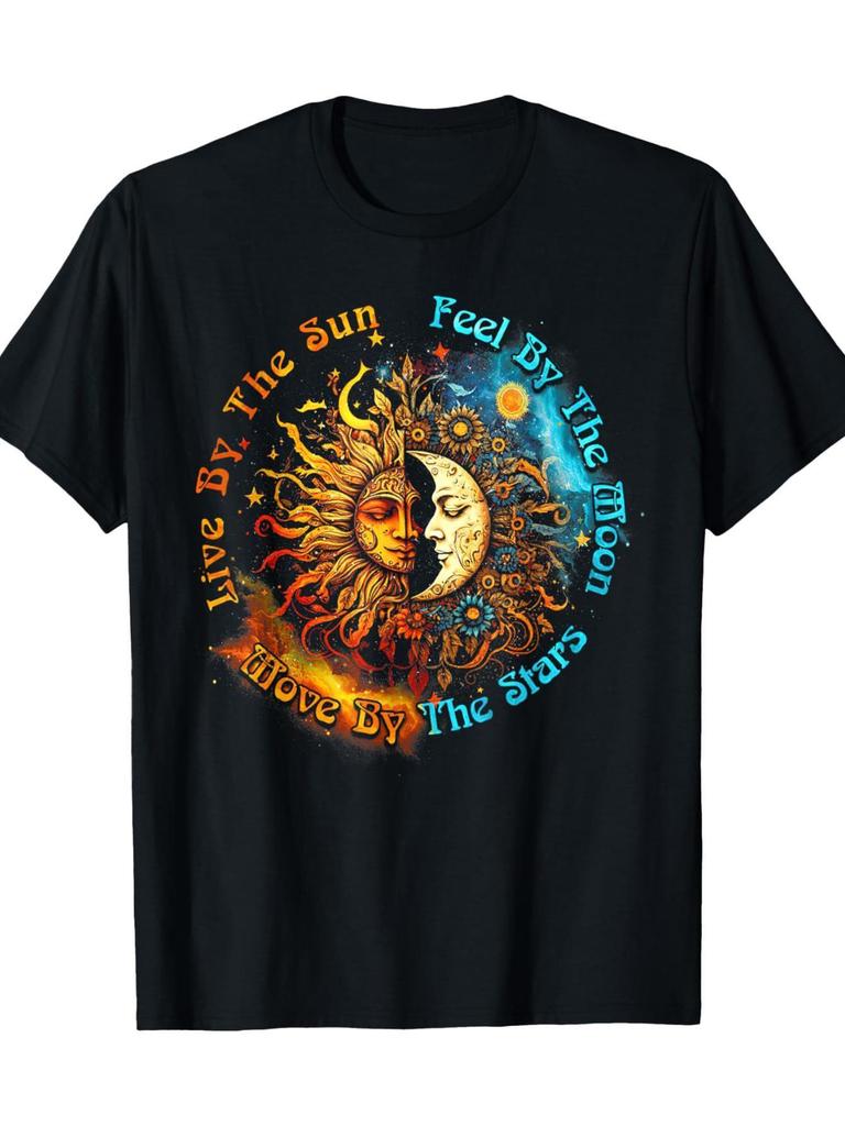 Spiritual T-Shirt Made of Featuring a Design That Encourages Living in The Sunlight And Embracing The Moonlight