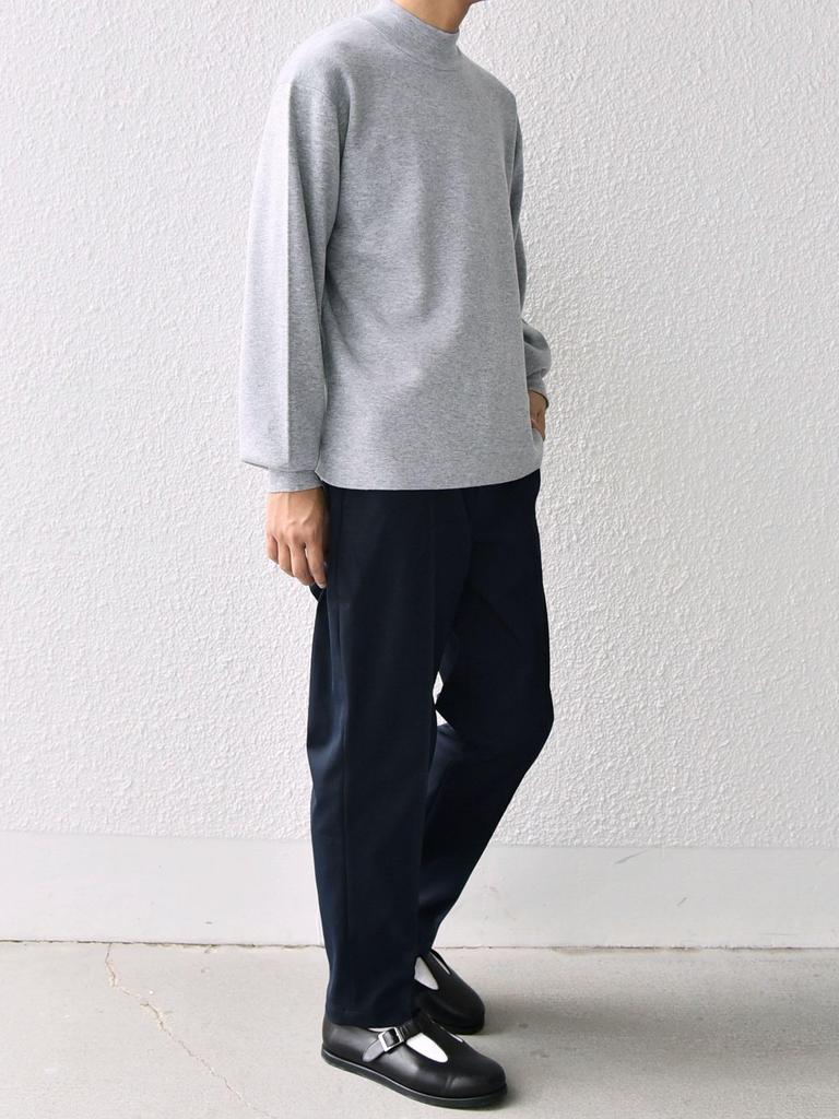 SHIPS any Hand Washable Milan Rib Mock Neck Knit, 2024 Fall/Winter, Men's, Gray, Size L, 716040012