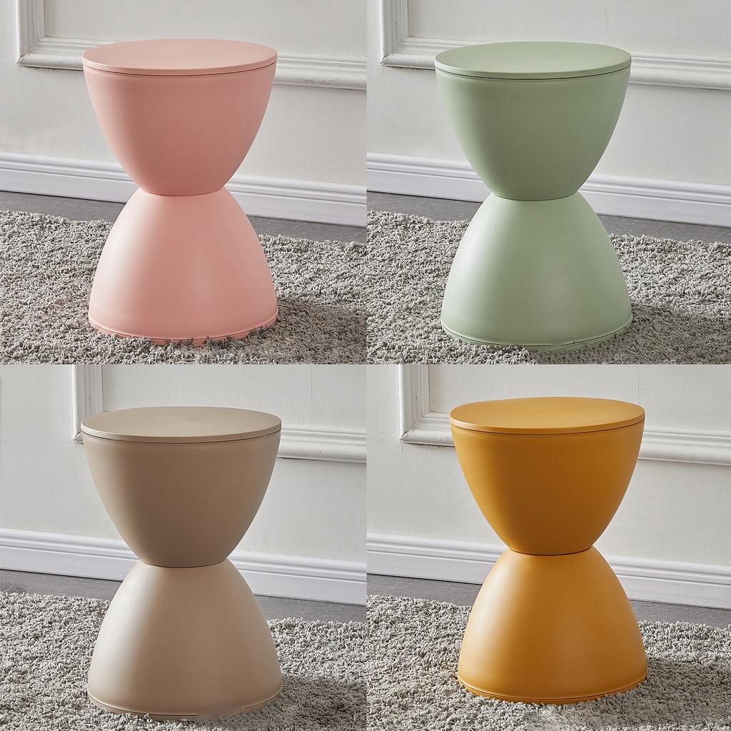 Buy Plastic Round Stool Thicken Round Corner Strong Bearing Modern