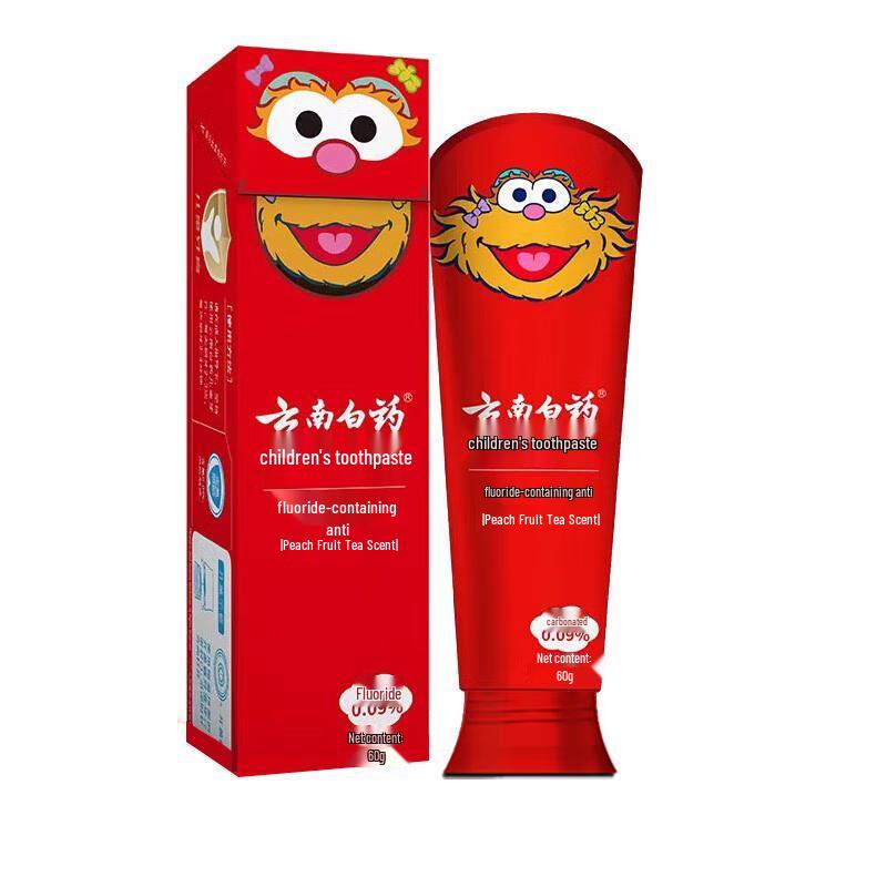 Yunnan Baiyao Kids Peach Probiotic Anti-Cavity Toothpaste