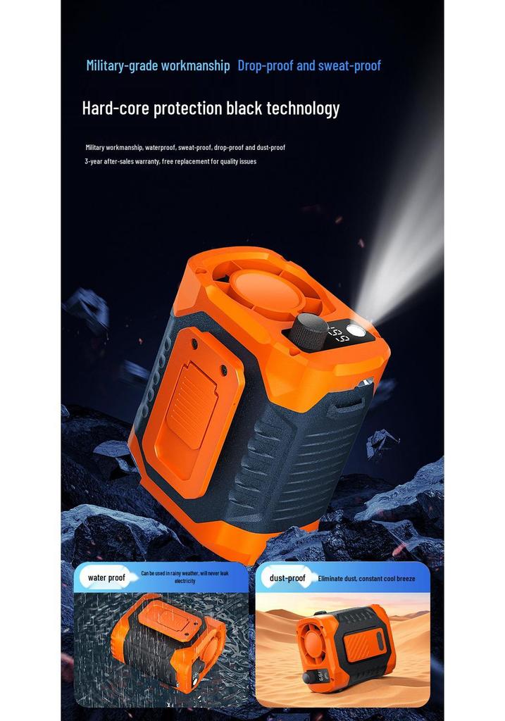 2026 High-Speed Waist Clip-On USB Fan for Outdoor Construction - Portable, Rechargeable & Compact