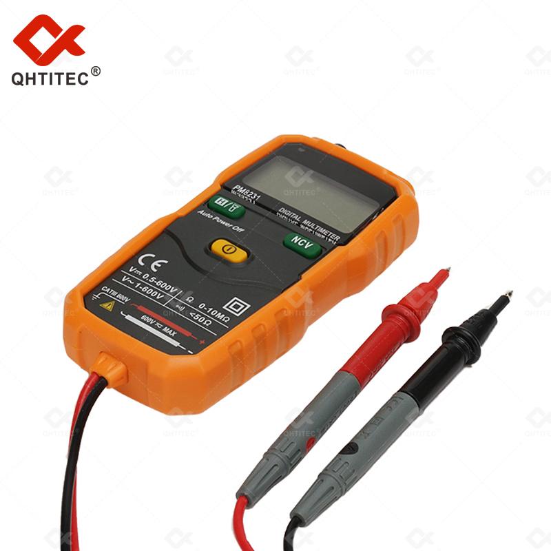 Mini Digital Multimeter 2000 Counts Pm8231 Ncv Non-contact Voltage Detection 1-600v Ohm Meter Tester Electrician Tools