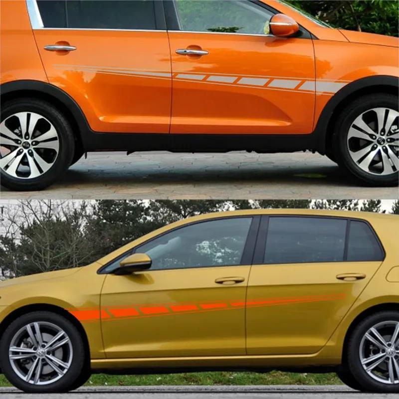 Car Door Side Stickers Racing Sport Stripes Decal Universal for Cars SUV Pickup Truck Vehicles Auto Decor Tuning Accessories