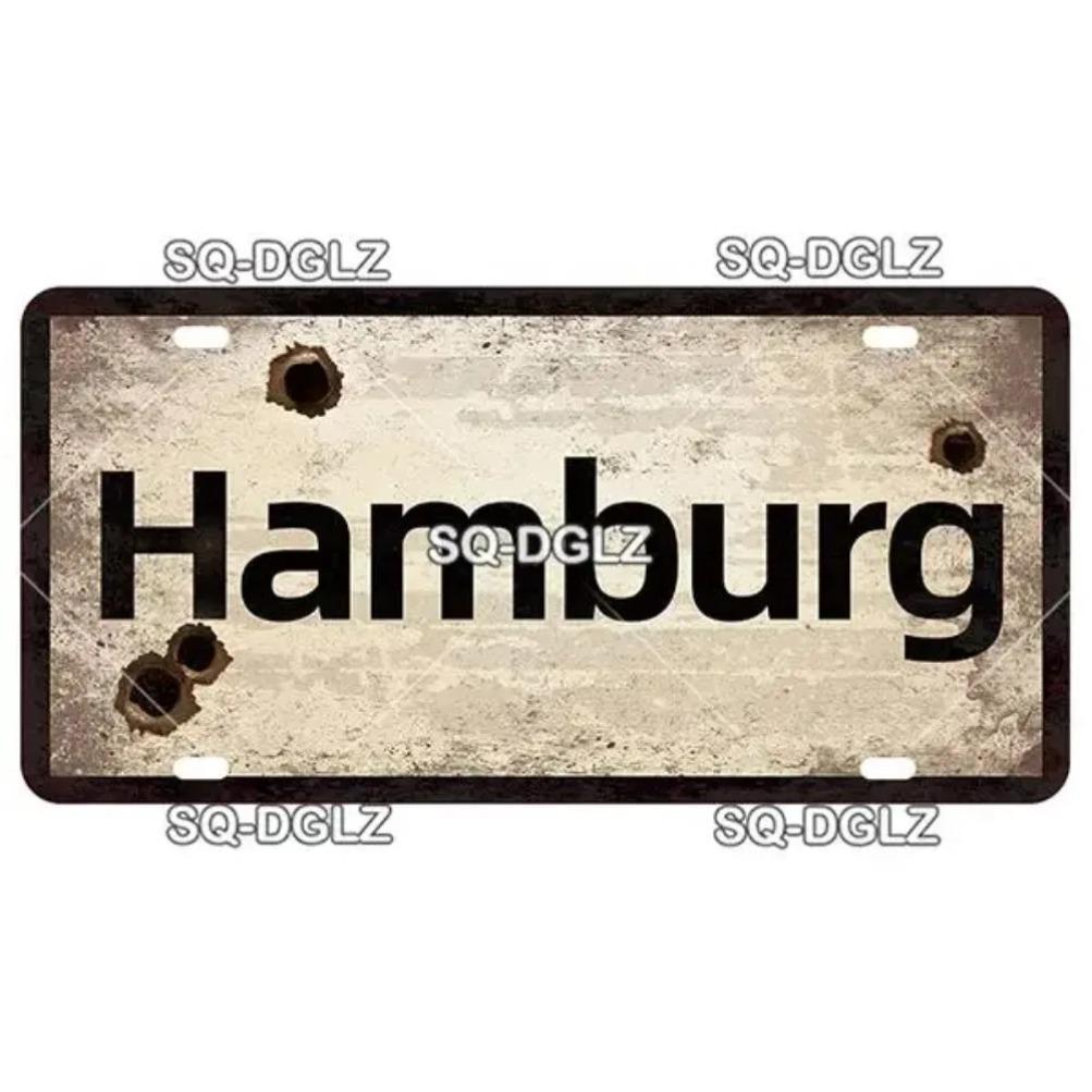Vintage Berlin City War Metal Tin Sign | Retro Store & Bar Wall Decor Poster | Home Art Plaque