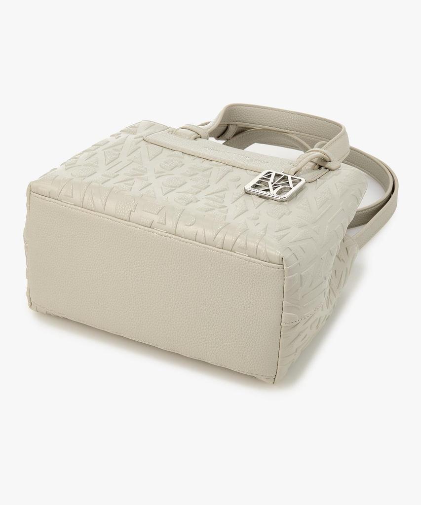 Armani Exchange Women'S All-Over Logo Small Tote Bag _Warm Gray_A426170510