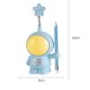 Creative Astronaut Flexible LED Study Desk Lamp with Phone Holder Bedside Color Adjust Table Lamp for Kids Student Room