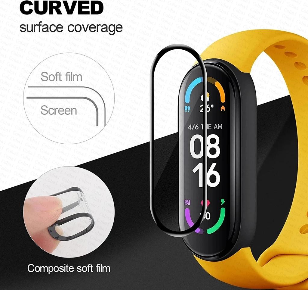 Screen Protector for Xiaomi Mi Band 10 9 8 3D Curved Protector Ultra-HD Coverage Anti-scratch Film for Mi Band 7 6 5 4 Cover