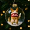 Funny Dog Christmas Ornament Cute Mischievous Dog Decor with Playful Expressions Festive Gag Gift for Pet Lovers